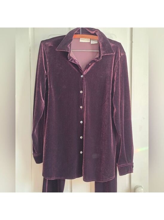 Sigrid Olsen Other - Sigrid Olsen Velvet Tunic Top and Pants Set Size S